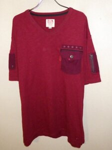 z5222REDBERETS★レッドベレー★ワッペン付きTシャツ★ミリタリー★サイズ5L★ビッグサイズ★レア★激安★送料格安