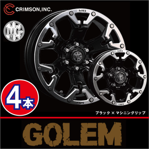 激安特価！ 取寄せ 4本価格 クリムソン MG ゴーレム FF BK/M 20inch 6H139.7 9J+55 CRIMSON GOLEM