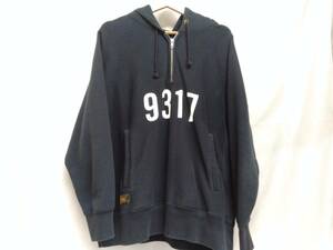 WTAPS/ダブルタップス/ハーフジップ/パーカー/171ATDT-CSM18/9317ロゴ/バックロゴ/S/ネイビー