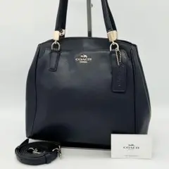 ✨️美品✨️COACH ミネッタ ハンドバッグ 2way フォーマル ネイビー