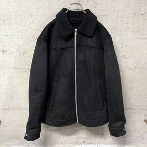  ZARA ザラ フェイクムートン ジャケット サイズL ブラック