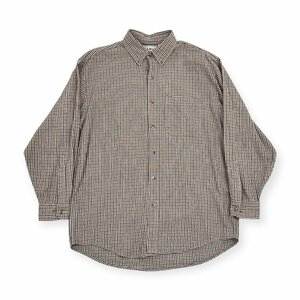 70s 80s ビンテージ!!◆USA製◆L.L.Bean エルエルビーン チェック柄 ボタンダウン BD 長袖シャツ サイズ M/メンズ 古着 米国製