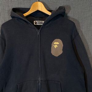 A BATHING APE 猿顔 フルジップ パーカー アベイシングエイプ　　BAPE ベイプ ノーウェア NOWHERE 裏原 フーディースウェット 柳10535