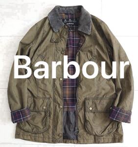 Barbour★VINTAGE BEADNELL WAX JACKET★バブアー ヴィンテージ ワックス オイル ジャケット オリーブ レディース L相当 