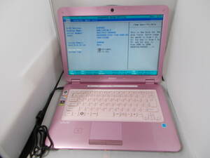 K23 SONY VAIO type C VGN-CS62JB Core2 Duo P8600　HDD/無 メモリ/4GB　BIOS確認