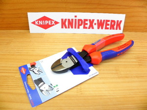 クニペックス ニッパー 強力型 コンフォート *KNIPEX 7402-180mm ピアノ線2.2