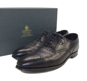 CROCKETT&JONES クロケット&ジョーンズ COVENTRY ストレートチップ メダリオン ドレスシューズ 革靴 ブラック カーフ LAST 341 81/2E