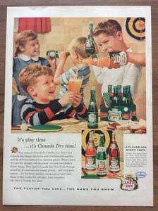 即決【mid-century advertising/LIFE/POST/広告769】CANADA DRY/カナダドライ/ジンジャエール/アメリカンカルチャー/ミッドセンチュリー