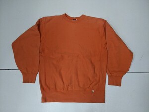 11．大きいサイズ 00s ディッキーズ 厚手 ヘビーオンス 襤褸 フェード スウェット シャツ トレーナー Dickies メンズXXL オレンジy305