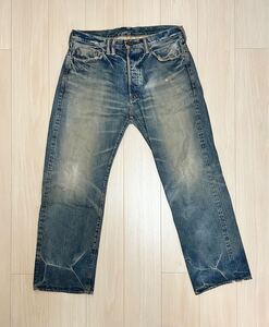 希少36 アナクロノーム α デニム ジーンズ / ユーズド加工 levi