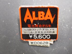 セイコー SEIKO アルバ ALBA オールド クォーツ 腕時計用 新品販売時 展示タグ 紙タグ 品番: WD062B cal: Y746