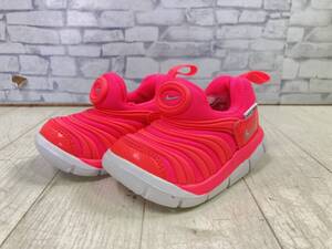 ★美品★ NIKE ナイキ 10cm ダイナモフリー ベビー シューズ 女の子 ネオンピンク 蛍光ピンク 子供靴 激安 格安