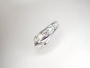 2/美品 ミキモト K18(WG) ダイヤ計0.14ct ペンダントトップ