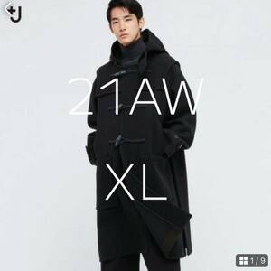 UNIQLO ユニクロ+Jウールオーバーサイズダッフルコート 09BLACK XL