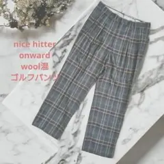 美品 Nice hitter onward ゴルフパンツ スラックス wool混