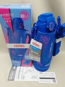 未使用品　サーモス(THERMOS) 真空断熱スポーツボトル 1L ブルーピンク FJS-1000F