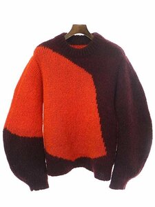 JIL SANDER ジルサンダー 21AW Ellsworth Kelly Intarsia Mohair Knit Sweater バイカラーニットセーター ITJDO52T3O1K