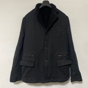 美品 AD 2005 COMME des GARCONS HOMME ポリ ボア 縮絨 ジャケット S ブラック black コムデギャルソン オム アーカイブ コレクション