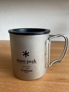 廃番蓋付きスノーピーク チタンダブルマグ300snow peak中古旧型