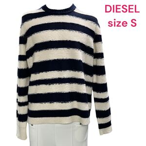 DIESEL ディーゼル　アルパカ混オシャレなボーダーニット　S セーター　