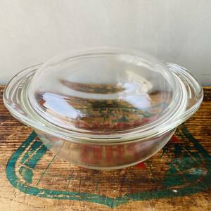 【1970s USA vintage】PYREX casserole clear パイレックス キャセロール クリア