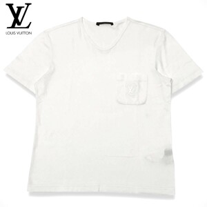 LOUIS VUITTON ルイヴィトン LV LOGO POCKET S/S T-shirt LV モノグラム ポケット Tシャツ クルーネック カットソー XSサイズ