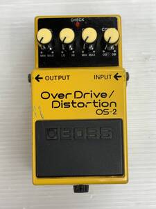 94-KK186-60c BOSS エフェクター OverDrive / Distortin OS-2 オーバードライブ ディストーション 2003年 動作確認済 箱無し本体のみ