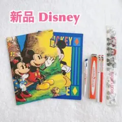 【新品6点セット】Disney ミッキー文房具セット　ノート鉛筆30cm定規など