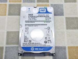 ∠ 500GB｜SATA 2.5インチ 内蔵 ハードディスク｜WD Western Digital WD5000LPVX 08V0T HDD｜フォーマット済み ■O1385