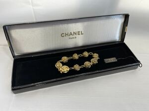 シャネル CHANELココマーク ボール チェーン ブレスレット バングル　ゴールド ヴィンテージ レディース