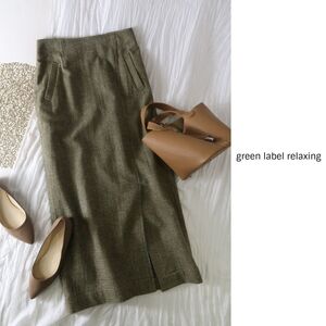 ユナイテッドアローズ/green label relaxing☆フラノ ロングタイトスカート 38サイズ☆E-M 5913