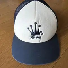 Stussy スナップバックキャップ ホワイト/ネイビー