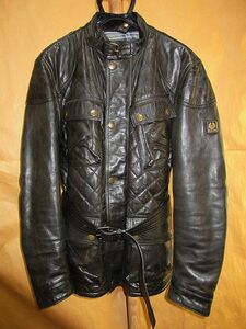 BELSTAFF ベルスタッフ PANTHER 1966 レザー　キルティング　ミリタリー　ジャケット　黒　S　国内正規品