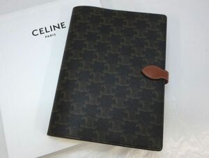 1000円スタート ノート CELINE セリーヌ トリオンフ ブックカバー 箱付 手帳 メモ帳 文房具 筆記用具 ブランド小物 7 P60037