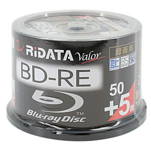 RiTEK ブルーレイディスク RiDATA BDRE130PW2X50+5SPC BD-RE 2倍速 55枚組 [管理:1000025211]