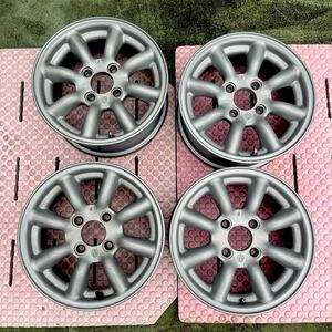 ワタナベCVF Watanabe13×5.5J +37 4H-100 13インチ　シルバー 4本セット ワタナベ