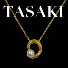 TASAKI タサキ ネックレス パール 金　ゴールド　ロゴ