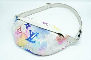 1円スタート！【中古】LOUIS VUITTON ルイヴィトン M45759 ディスカバリー バムバッグ PM モノグラム ホワイト マルチカラー ボディバッグ