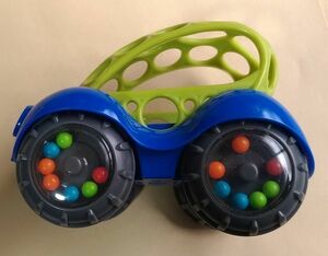 中古 Oball ラトル＆ロール ミニカー ブルー バギー車 オーボール ベビー玩具 くるま おもちゃ