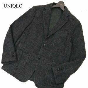 UNIQLO ユニクロ 秋冬 ウール混★ コンフォート テーラード ジャケット Sz.L　メンズ グレー　C3T11882_C#N