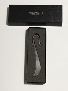 MIKIMOTO ブックマーク ブックマーカー しおり ミキモト パール 真珠 チャーム リーフ シルバー カラー