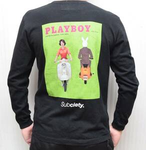 2019年 コラボ PLAYBOY Subciety プレイボール サブサエティ 長袖 Tシャツ ロンT