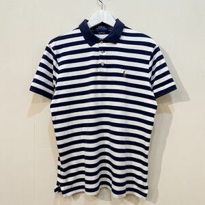 POLO Ralph Lauren S/S Border Polo Shirt ポロ ラルフローレン 半袖 シャツ ボーダー ポロシャツ T Shirt Tシャツ Tee 胸ロゴ M