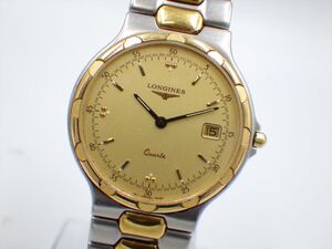 358520【1円スタート】LONGINES ロンジン 稼動品 コンクエスト デイト メンズ 時計 クオーツ ケース33mm