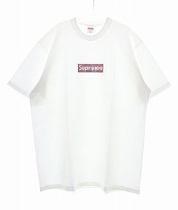 シュプリーム SUPREME × Swarovski 19SS BOX LOGO TEE WHITE XL 25周年 記念 スワロフスキー ボックス ロゴ Tシャツ ホワイト☆AA★ ■ 24