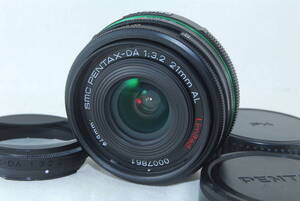 ★良品★ペンタックス smc PENTAX-DA 21mm F3.2 AL Limited ブラック フード付き♪