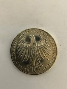 Uー４ーA☆彡　ドイツ　ミュンヘン・オリンピック　1972年　10マルク　銀貨　１枚