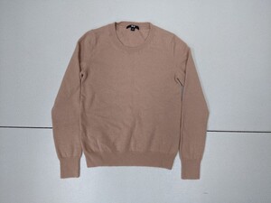 9．カシミヤ 100% ユニクロ UNIQLO Cashmere カシミア100 ニットセーター レディースXS ピンク系 x102