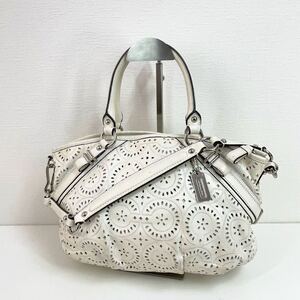 【美品】COACH コーチ ハンドバッグ ワンショルダーバッグ2WAY レザー 白色 Z513