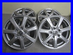 ★4本 16inch　【5H-114.3】　6.5J+48　MILLOUS RE　良品　